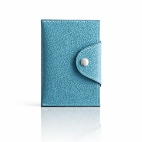 HERMÈS  Dogon Card Holder – Blue Jean Togo Leather