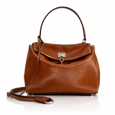 BALENCIAGA Small Rodeo Leather Top Handle Bag in Brown