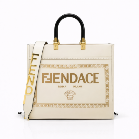 FENDI x VERSACE Fendace Convertible Sunshine Shopper Tote – Medium