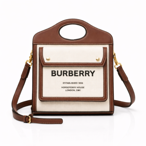 BURBERRY Mini Pocket Tote Bag – Brown